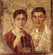 unknow artist Portrait of a Man and His Wife,from pompeii oil painting on canvas